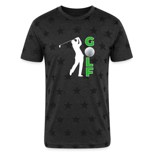 Golf: Classic Golf Motion - Unisex Adult Star Printed T-Shirt