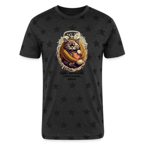 Powered by Sarcasm Cat Tee - Unisex Adult Star Printed T-Shirt