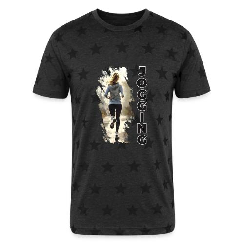 Jogging: Run into Motion - Unisex Adult Star Printed T-Shirt