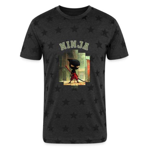Cute Ninja Attack - Unisex Adult Star Printed T-Shirt