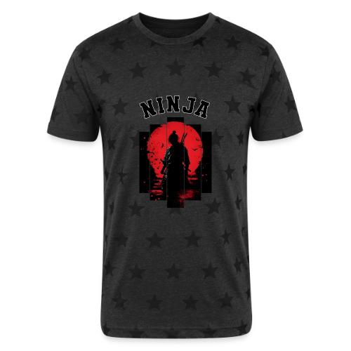 Ninja in the Shadows - Unisex Adult Star Printed T-Shirt
