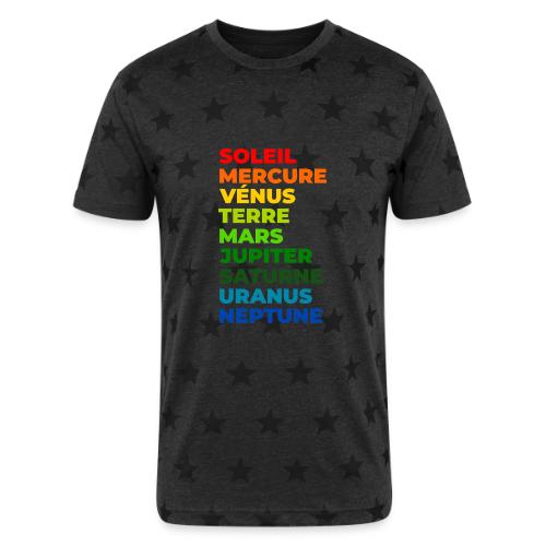 Solar System in Color - Unisex Adult Star Printed T-Shirt