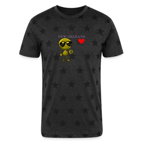 Smoon City_New Orleans - Unisex Adult Star Printed T-Shirt