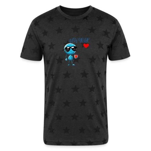 Smoon City_New York - Unisex Adult Star Printed T-Shirt
