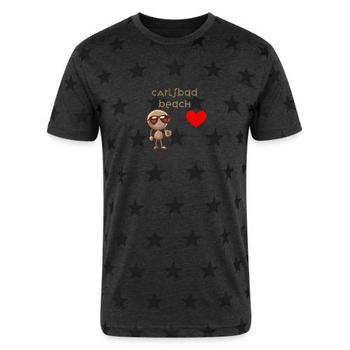 Smoon City_Carlsbad Beach - Unisex Adult Star Printed T-Shirt