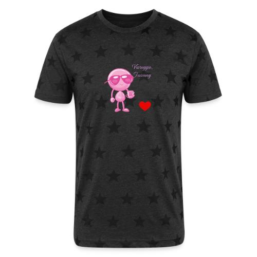 Smoon City_Viareggio Tuscany Pink - Unisex Adult Star Printed T-Shirt