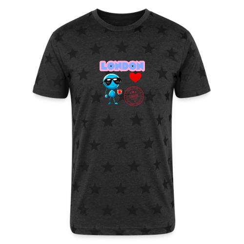 Smoon City_London - Unisex Adult Star Printed T-Shirt