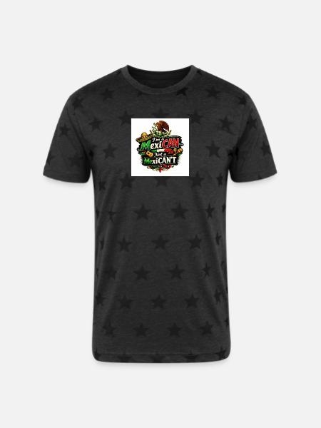 I'm a MexiCAN! - Unisex Adult Star Printed T-Shirt - charcoal star