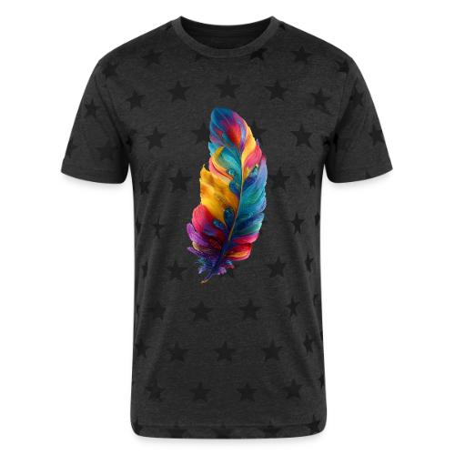 Spectrum Feather Flow - Unisex Adult Star Printed T-Shirt