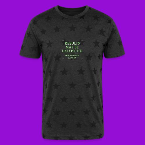 Results May Be Unexpected - Neon Green - Unisex Adult Star Printed T-Shirt