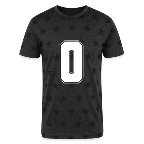 White Letter O – Varsity Alphabet Monogram - Unisex Adult Star Printed T-Shirt