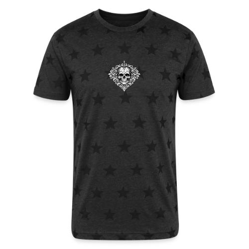 Gothic Filigree Skull - Unisex Adult Star Printed T-Shirt