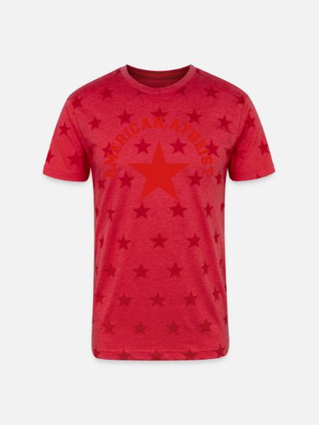 American Atheist - Unisex Adult Star Printed T-Shirt - red star