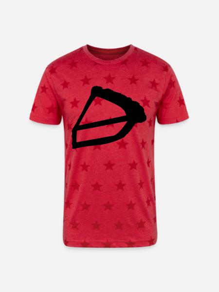 pie - Unisex Adult Star Printed T-Shirt - red star