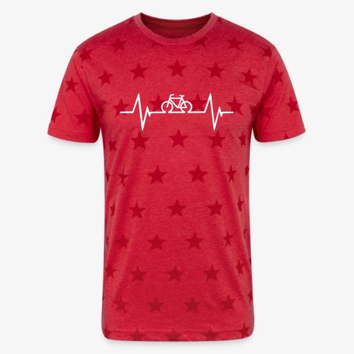 Bicycle Hearbeat - Unisex Adult Star Printed T-Shirt