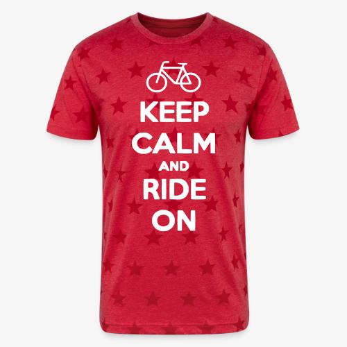 keep_calm_and_ride_on - Unisex Adult Star Printed T-Shirt