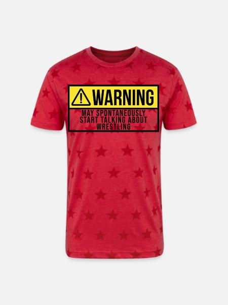 Wrestling Wrestling - Unisex Adult Star Printed T-Shirt - red star