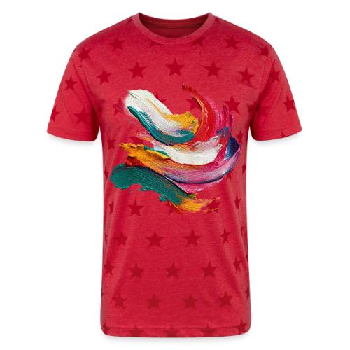 Colorful brushstrokes - Unisex Adult Star Printed T-Shirt