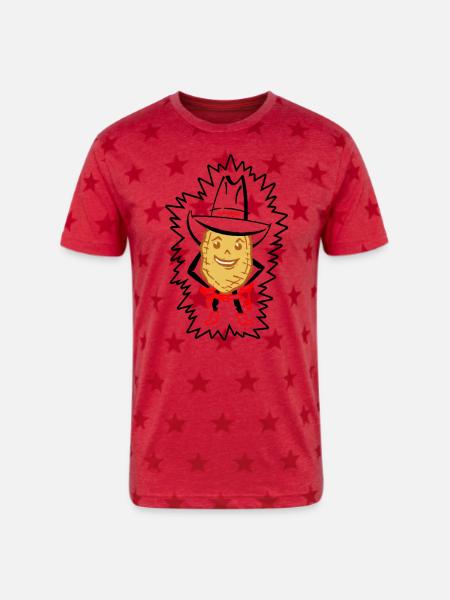 Slim Chipley - Unisex Adult Star Printed T-Shirt - red star