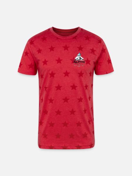 Alpyn Glacier Crest - Unisex Adult Star Printed T-Shirt - red star