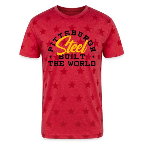 Pittsburgh Steel Built the World - Unisex Adult Star Printed T-Shirt