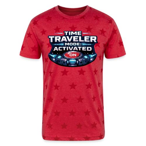 Time Traveler Mode – Futuristic Neon Sci-Fi Tee - Unisex Adult Star Printed T-Shirt