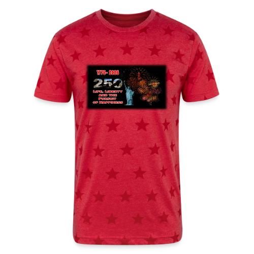 1776 - 2026 - 250 Years USA | Fireworks - Unisex Adult Star Printed T-Shirt