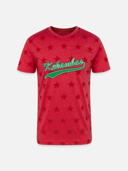 Hard Ball: Kekambas - Unisex Adult Star Printed T-Shirt - red star