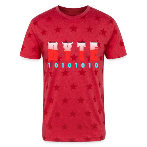 BYTE Binary Code Design - Unisex Adult Star Printed T-Shirt
