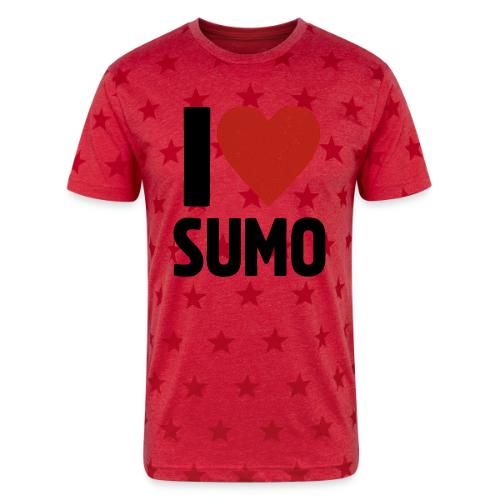 I Love Sumo – Bold Minimalist Sumo Wrestling Fan - Unisex Adult Star Printed T-Shirt