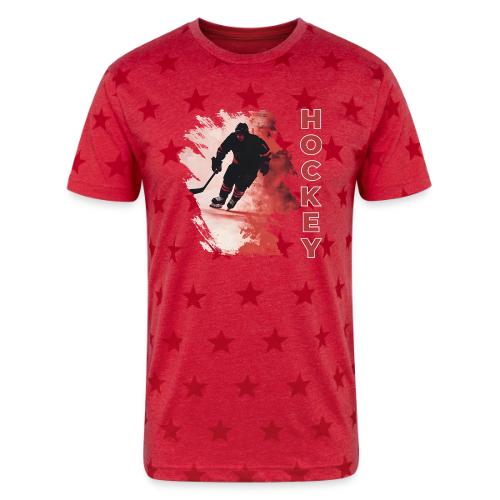 Hockey Fire - Unisex Adult Star Printed T-Shirt