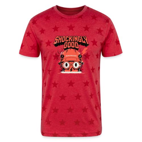 Funny Shockingly Good Electrician - Unisex Adult Star Printed T-Shirt