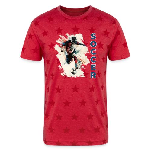 Soccer Power Move - Unisex Adult Star Printed T-Shirt