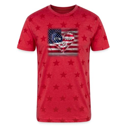 1776-2026 | 250 Years USA - Unisex Adult Star Printed T-Shirt