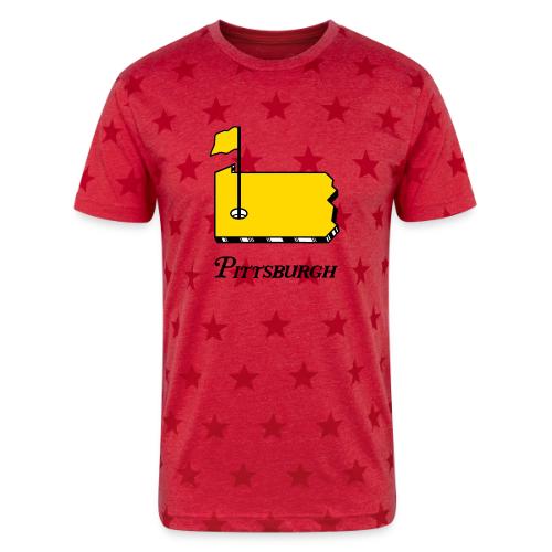 Pittsburgh Golf: Hometahn - Unisex Adult Star Printed T-Shirt