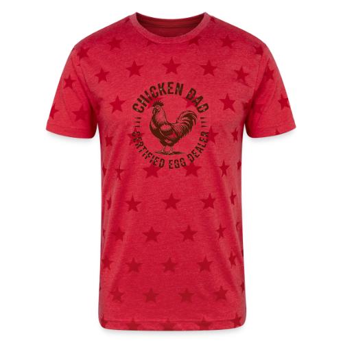 Chicken Dad – Certified Egg Dealer - Unisex Adult Star Printed T-Shirt