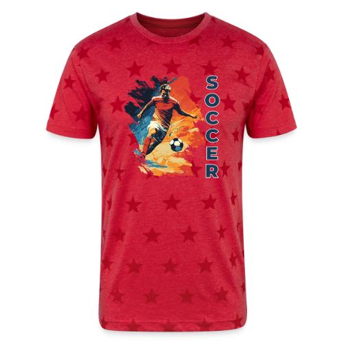 Soccer Action Pulse - Unisex Adult Star Printed T-Shirt