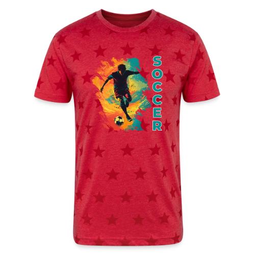 Soccer Hero Mode - Unisex Adult Star Printed T-Shirt