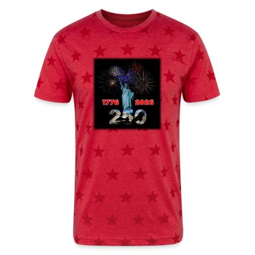 1776 - 2026 - 250 Years USA | Fireworks - Unisex Adult Star Printed T-Shirt