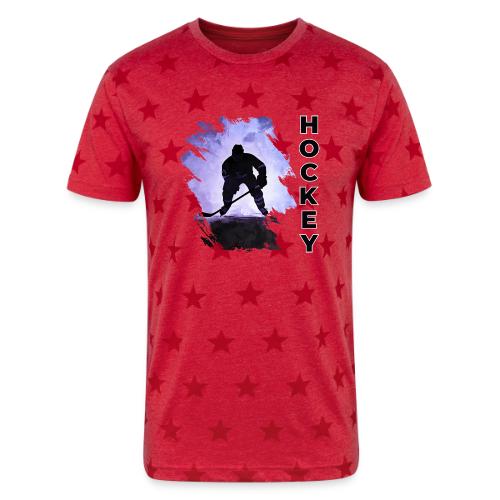 Hockey Charge - Unisex Adult Star Printed T-Shirt