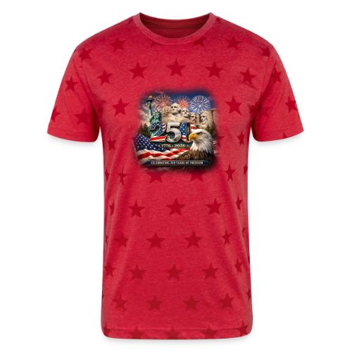 1776-2026 | Celebrating 250 Years of Freedom - Unisex Adult Star Printed T-Shirt