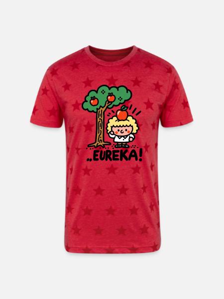 Eureka - Unisex Adult Star Printed T-Shirt - red star