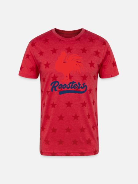 Sydney Roosters - Unisex Adult Star Printed T-Shirt - red star