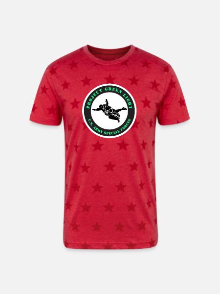Project Green Light - Unisex Adult Star Printed T-Shirt - red star