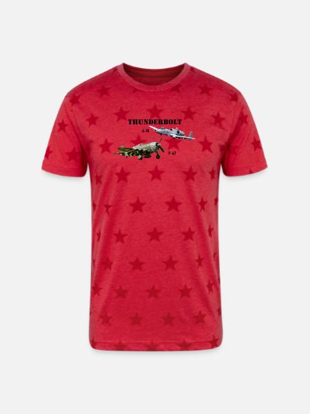 Thunderbolts - Unisex Adult Star Printed T-Shirt - red star