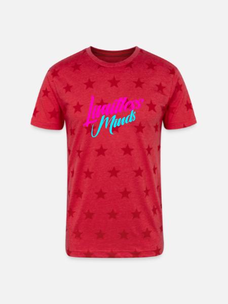 Limitless Minds - Unisex Adult Star Printed T-Shirt - red star