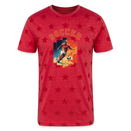 Soccer Spirit - Unisex Adult Star Printed T-Shirt