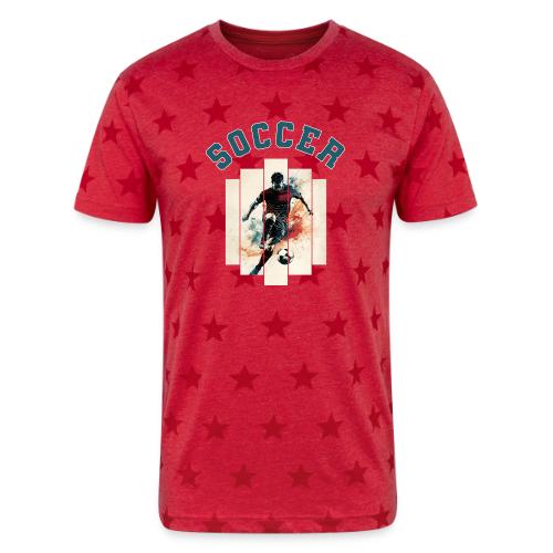 Soccer Mode On - Unisex Adult Star Printed T-Shirt