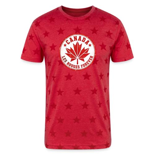 Canada Party Shirt — Maple Leaf - Unisex Adult Star Printed T-Shirt