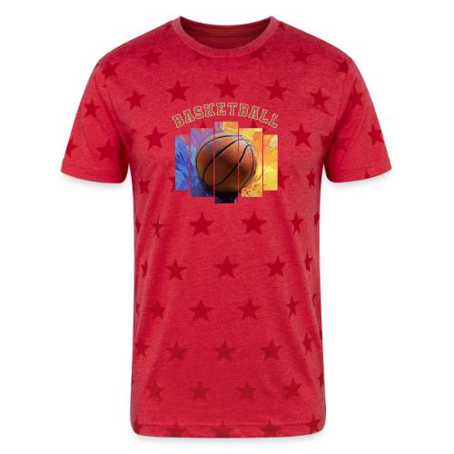 Basketball Pulse - Unisex Adult Star Printed T-Shirt